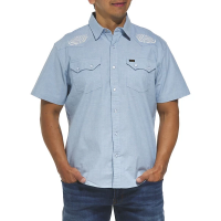 Men's Howler Brothers Crosscut Deluxe Button Up Shirt XLarge Seagrass: Faded Blue Multistripe