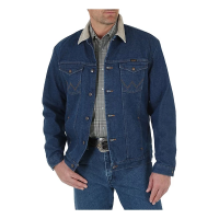 Men's Wrangler Blanket Lined Corduroy Collar Denim Jacket 40 Prewashed