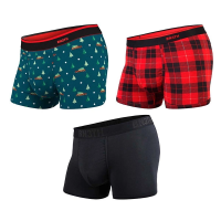 Men's BN3TH Classic Trunk Boxer Briefs Underwear 3 Pack XSmall Home for the Holidays