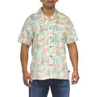 Men's Howler Brothers Palapa Terry Button Up Shirt Large Monstera Mash: Sherbert