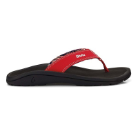 Men's OluKai Ohana Flip Flop Sandals Red Lava / Black