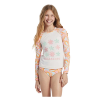 Girls' Billabong In The Groove Long Sleeve Swim Set 10 Multi