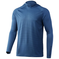 Men's Huk A1a Hd Long Sleeve T-Shirt Small Titanium Blue