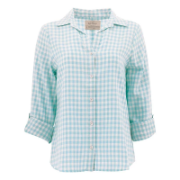 Women's Old Ranch Leander Long Sleeve Button Up Shirt Small Light Blue