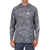 Men's Salty Crew Mariner Hood Tech Long Sleeve T-Shirt Small Black Camo