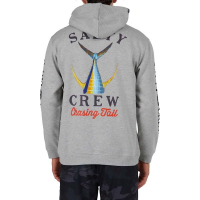 Men's Salty Crew Tailed Fleece Hoodie Small Grey Heather