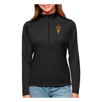 Arizona State Sun Devils Antigua Women's Arizona State Tribute Top 1/4 Zip Medium Black