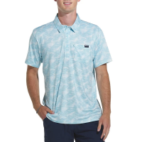 Men's Costa Del Mar Boyager Printed Polo XLarge Ripple Print Marine