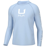 Men's Huk Icon Performance Knit Long Sleeve T-Shirt Medium Ice Water