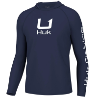 Men's Huk Icon Performance Knit Long Sleeve T-Shirt Small Naval Academy