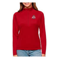 Ohio State Buckeyes Antigua Women's Ohio State Tribute Top 1/4 Zip XLarge Dark Red