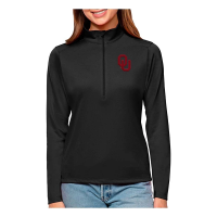 Oklahoma Sooners Antigua Women's Oklahoma Tribute Top 1/4 Zip 2XLarge Black