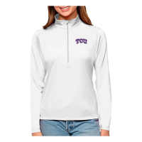 TCU Horned Frogs Antigua Women's Tribute Top 1/4 Zip Small White