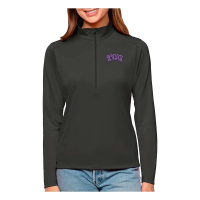 TCU Horned Frogs Antigua Women's Tribute 1/4 Zip Small Smoke