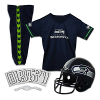 Franklin Sports Seattle Seahawks Deluxe Football Uniform Set