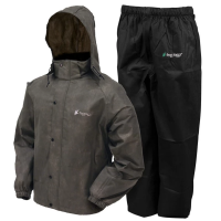 Men's Frogg Toggs Classic All-Sport Rain Pants and Hunting Rain Jacket Large Stone / Black Pants