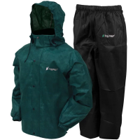 Men's Frogg Toggs Classic All-Sport Rain Pants and Hunting Rain Jacket Small Dark Green / Black Pants