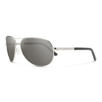 Men's Suncloud Aviator Polarized Sunglasses Silver/Polarized Grey