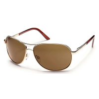 Men's Suncloud Aviator Polarized Sunglasses Gold/Brown