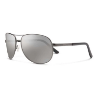 Men's Suncloud Aviator Polarized Sunglasses Gunmetal/Silver