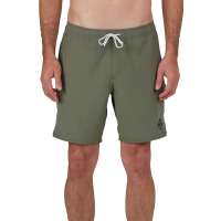 Men's Salty Crew Lowtide Elastic Swim Boardshorts Medium Olive