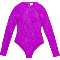 Girls' Hobie For Shore Rash Guard One Piece Swimsuit 10 Violet