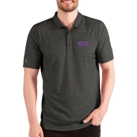 TCU Horned Frogs Antigua Esteem Polo Medium Black Heather/Silver