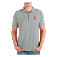 Arizona State Sun Devils Antigua Arizona State Affluent Polo 5XLarge Grey Heather/ White