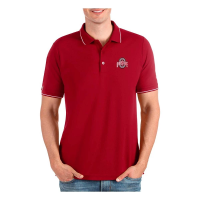 Ohio State Buckeyes Antigua Ohio State Affluent Polo 5XLarge Dark Red/ White