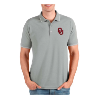Oklahoma Sooners Antigua Oklahoma Affluent Polo 5XLarge Grey Heather/ White