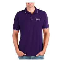 TCU Horned Frogs Antigua Affluent Polo Small Dark Purple/ White