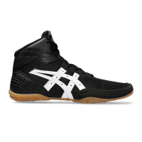 Kids' ASICS Matflex 7 Wrestling Shoes Big 4.5 Black/White