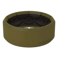 Men's Groove Life Zeus Edge Olive Silicone Ring 9 Olive