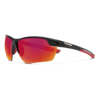 Men's Suncloud Contender Polarized Sunglasses Black/Polarized Red Mirror