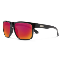 Men's Suncloud Rambler Polarized Sunglasses Black/Polarized Red Mirror