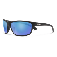 Men's Suncloud Sentry Polarized Sunglasses Matte Black/Polarized Blue Mirror