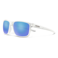 Men's Suncloud Respek Polarized Sunglasses Matte Crystal/Polarized Blue Mirror