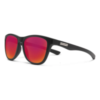 Men's Suncloud Topsail Polarized Sunglasses Matte Black/Polarized Red Mirror