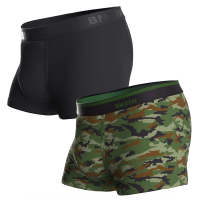 Men's BN3TH Classic Trunk Boxer Briefs Underwear 2 Pack Medium Black Camo