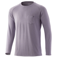 Men's Huk Waypoint Long Sleeve T-Shirt Small Overcast Grey