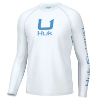 Men's Huk Icon Long Sleeve T-Shirt Medium White