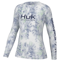 Women's Huk Aqua Dye Pursuit Long Sleeve T-Shirt XSmall White