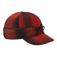 Men's Stormy Kromer Original Hunting Fitted Cap 7 1/2 Red/Black Plaid