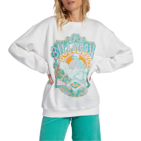 Women's Billabong Sunny Days Crewneck Sweatshirt Medium Salt Crystal