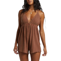 Women's Billabong On Vacay Romper Swim Cover Up Large Toasted Coconut