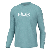 Men's Huk Vented Pursuit Long Sleeve T-Shirt Medium Heather Moss