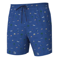 Men's Huk Fish Beach Freedom Pursuit Volley Swim Trunks 3XLarge Set Sail