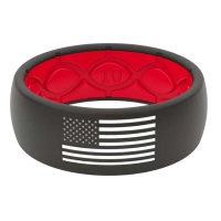 Men's Groove Life American Flag Silicone Ring 11 Black