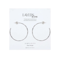 Bryan Anthonys Simplicity Maxi Hoop Earrings Silver