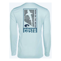 Men's Costa Del Mar Tech Finder Long Sleeve T-Shirt 2XLarge Arctic Blue